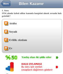 Mynet iphone bilenkazan�r uygulamas�