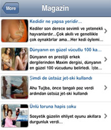 Mynet iphone magazin uygulamas�