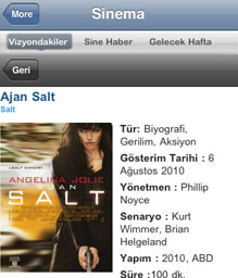 Mynet iphone sinema uygulamas�